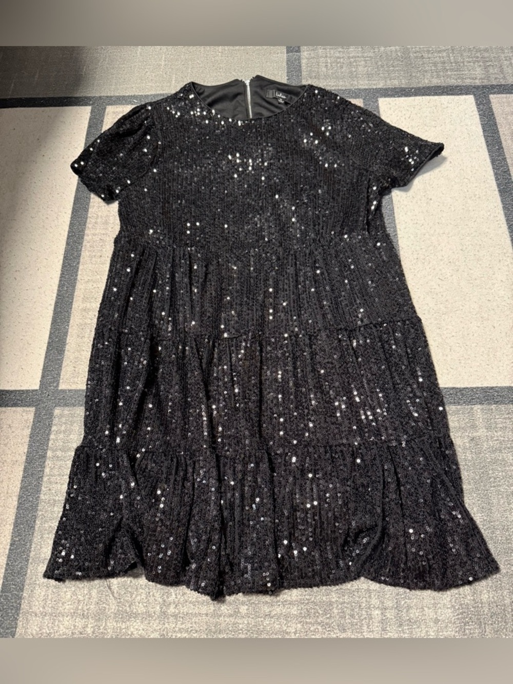 Lulus Taking a Shine Sequin Tiered Mini Dress